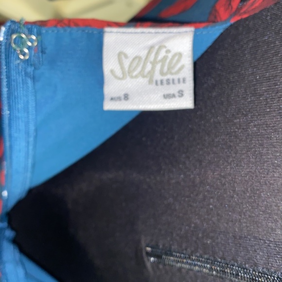 NWOT KERRY LAYERED RUFFLE CAMI STRAP DRESS FOREST GREEN/RED Small / 8 - Picture 6 of 15